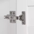 Meuble de rangement et d'organisation Brookfield à deux portes avec étagères réglables pour salle de bain et buanderie - Blanc