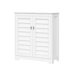 Meuble de rangement et d'organisation Brookfield à deux portes avec étagères réglables pour salle de bain et buanderie - Blanc