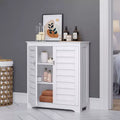 Meuble de rangement et d'organisation Brookfield à deux portes avec étagères réglables pour salle de bain et buanderie - Blanc
