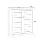 Meuble de rangement et d'organisation Brookfield à deux portes avec étagères réglables pour salle de bain et buanderie - Blanc