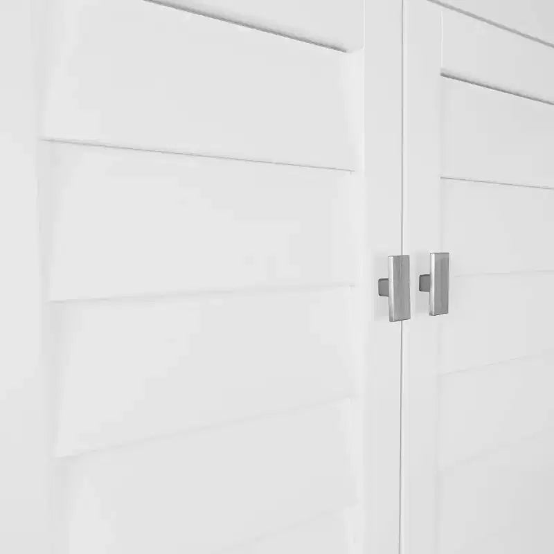 Meuble de rangement et d'organisation Brookfield à deux portes avec étagères réglables pour salle de bain et buanderie - Blanc