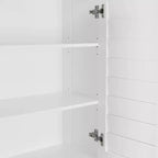 Meuble de rangement et d'organisation Brookfield à deux portes avec étagères réglables pour salle de bain et buanderie - Blanc