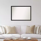 Miroir mural étroit noir Avon, non biseauté, 40" x 29"