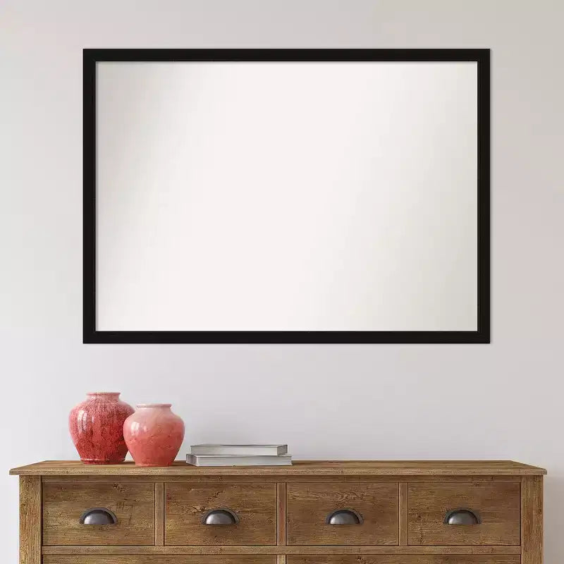 Miroir mural étroit noir Avon, non biseauté, 40" x 29"