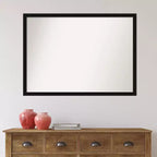 Miroir mural étroit noir Avon, non biseauté, 40" x 29"