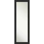 18" x 52" Non-Beveled Shipwreck Black Narrow Full Length on The Door Mirror - Amanti Art