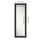Miroir de porte étroit 18" x 52" noir naufrage sans biseau, pleine longueur