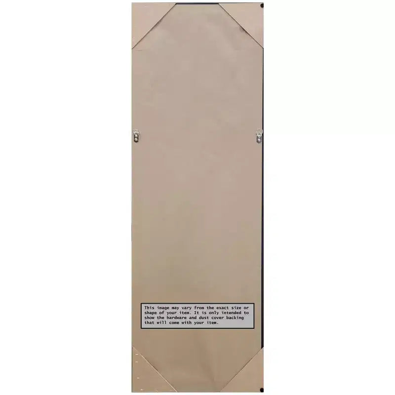 Miroir de porte étroit 18" x 52" noir naufrage sans biseau, pleine longueur