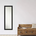 Miroir de porte étroit 18" x 52" noir naufrage sans biseau, pleine longueur