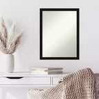 Miroir mural étroit noir Avon non biseauté de 20" x 26"