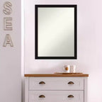 Miroir mural étroit noir Avon non biseauté de 20" x 26"