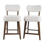 Tabouret de bar Wes mi-siècle moderne en bouclette (2 tabourets de bar)