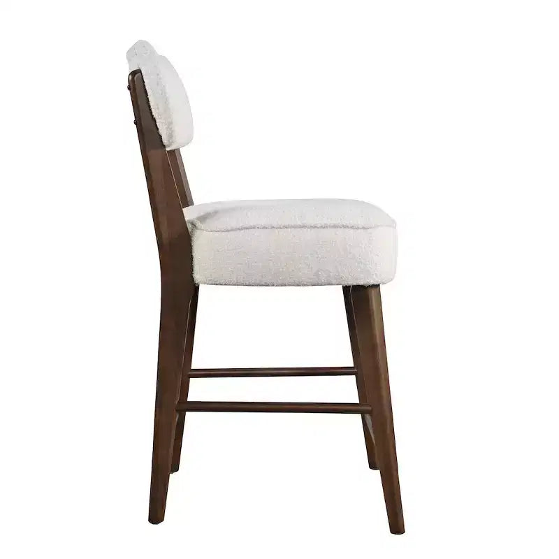 Tabouret de bar Wes mi-siècle moderne en bouclette (2 tabourets de bar)
