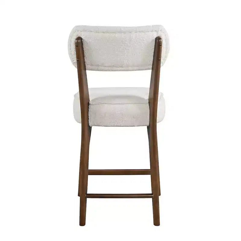 Tabouret de bar Wes mi-siècle moderne en bouclette (2 tabourets de bar)