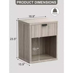 Table de chevet scandinave avec tiroirs encastrés, meuble de rangement, grande table de chevet moderne en bois de style Mid-Century