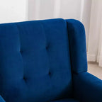 Fauteuil d'appoint moderne capitonné pour salon, fauteuil rembourré doux avec pieds en bois noir, ergonomique pour chambre à coucher