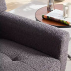 Fauteuil d'appoint moderne capitonné pour salon, fauteuil rembourré doux avec pieds en bois noir, ergonomique pour chambre à coucher