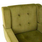 Fauteuil d'appoint moderne capitonné pour salon, fauteuil rembourré doux avec pieds en bois noir, ergonomique pour chambre à coucher