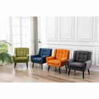 Fauteuil d'appoint moderne capitonné pour salon, fauteuil rembourré doux avec pieds en bois noir, ergonomique pour chambre à coucher