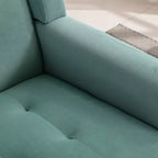Fauteuil d'appoint moderne capitonné pour salon, fauteuil rembourré doux avec pieds en bois noir, ergonomique pour chambre à coucher