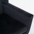 Fauteuil d'appoint moderne capitonné pour salon, fauteuil rembourré doux avec pieds en bois noir, ergonomique pour chambre à coucher