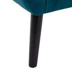 Fauteuil d'appoint moderne capitonné pour salon, fauteuil rembourré doux avec pieds en bois noir, ergonomique pour chambre à coucher