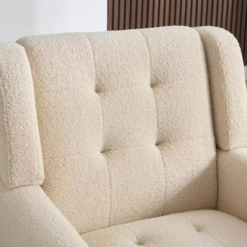 Fauteuil d'appoint moderne capitonné pour salon, fauteuil rembourré doux avec pieds en bois noir, ergonomique pour chambre à coucher