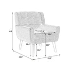 Fauteuil d'appoint moderne capitonné pour salon, fauteuil rembourré doux avec pieds en bois noir, ergonomique pour chambre à coucher
