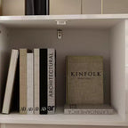 Meuble TV Blanc Brillant à Angles Arrondis - Meuble Console Multimédia Moderne pour Salon