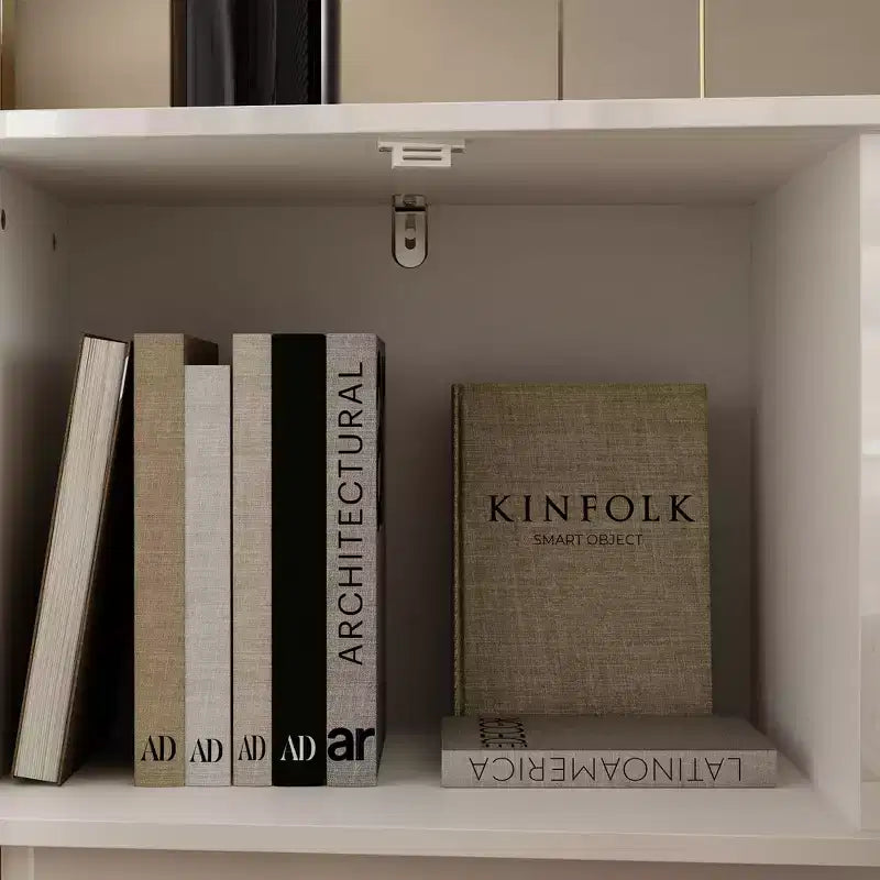 Meuble TV Blanc Brillant à Angles Arrondis - Meuble Console Multimédia Moderne pour Salon
