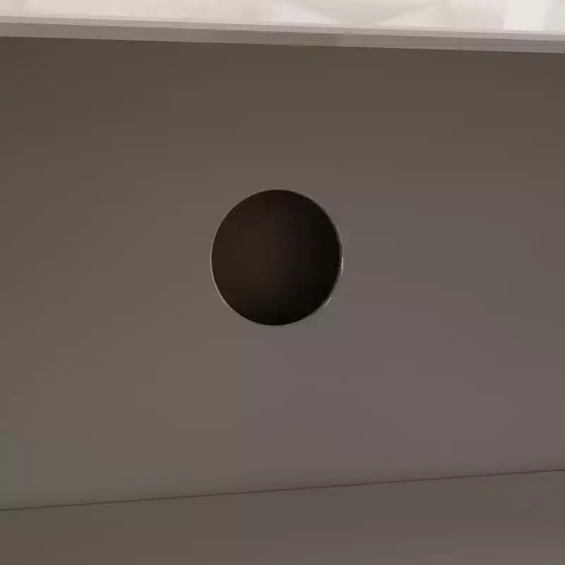 Meuble TV Blanc Brillant à Angles Arrondis - Meuble Console Multimédia Moderne pour Salon
