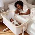 Moïse bébé sur roulettes, Lit de chevet portable pour nouveau-né, Berceau pour nourrisson entièrement en maille avec matelas souple amovible