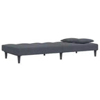 Canapé-lit velours gris foncé, bois, plastique convertible standard