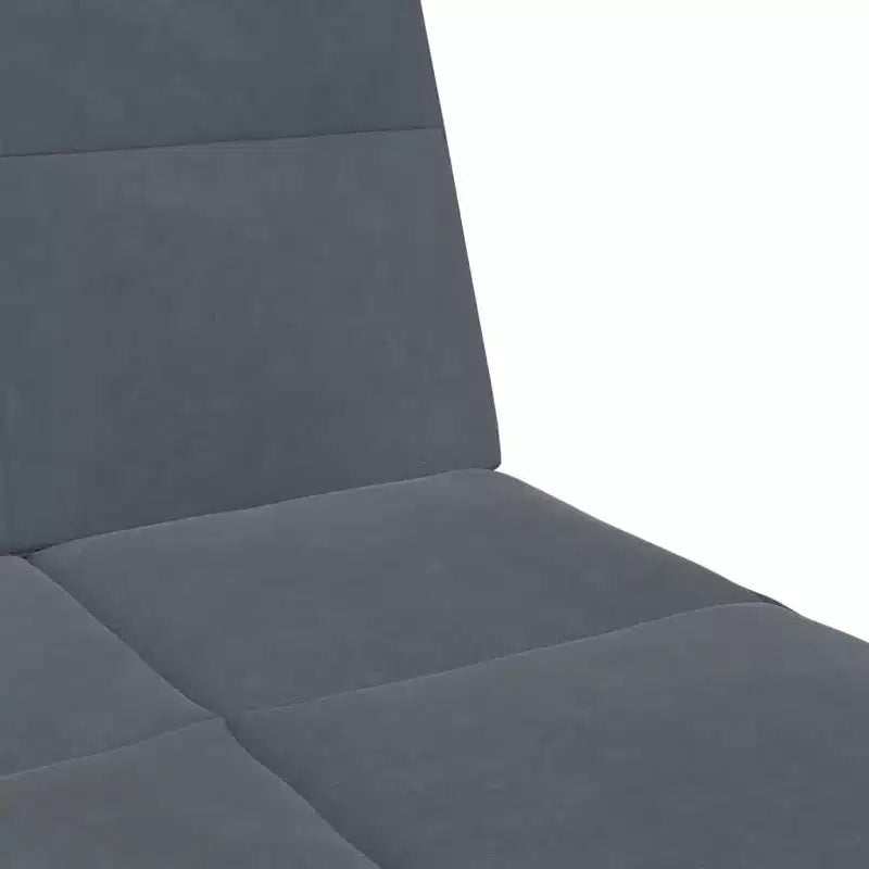 Canapé-lit velours gris foncé, bois, plastique convertible standard