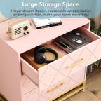 Commode de chambre à 3 tiroirs, commode moderne, avec tiroirs larges et poignées métalliques, commode en bois