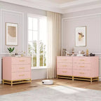 Commode de chambre à 3 tiroirs, commode moderne, avec tiroirs larges et poignées métalliques, commode en bois