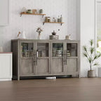 55.12 Grand Buffet avec Rangement, Buffet avec Portes Vitrées