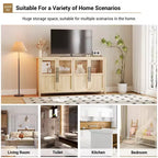 55.12 Grand Buffet avec Rangement, Buffet avec Portes Vitrées