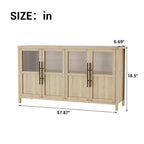 55.12 Grand Buffet avec Rangement, Buffet avec Portes Vitrées
