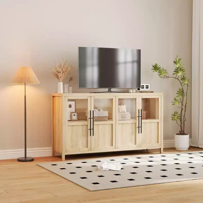 55.12 Grand Buffet avec Rangement, Buffet avec Portes Vitrées