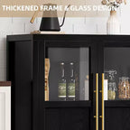 55.12 Grand Buffet avec Rangement, Buffet avec Portes Vitrées