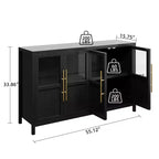55.12 Grand Buffet avec Rangement, Buffet avec Portes Vitrées