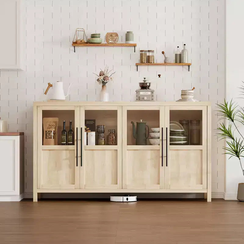 55.12 Grand Buffet avec Rangement, Buffet avec Portes Vitrées