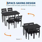 Ensemble de salle à manger 5 pièces pour 4 personnes, Table de cuisine moderne avec chaises rembourrées et cadre en fer, Meubles de salle à manger en bois pour petits espaces