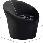 Fauteuil d'appoint Tristan en velours
