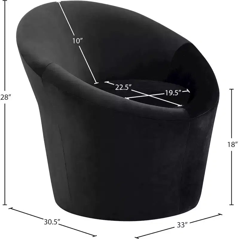 Fauteuil d'appoint Tristan en velours