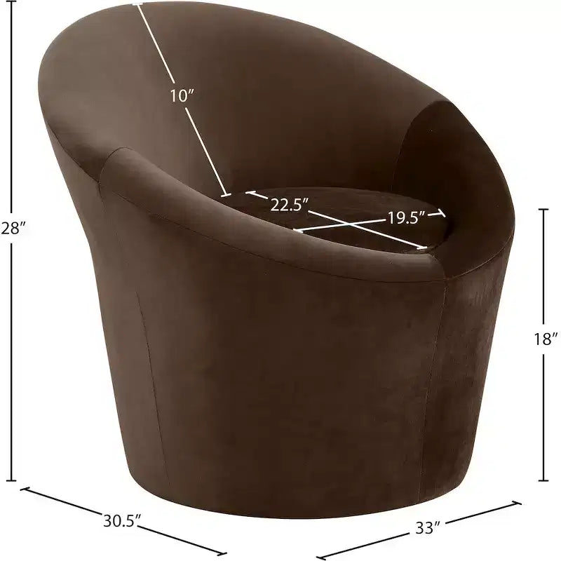 Fauteuil d'appoint Tristan en velours