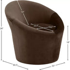 Fauteuil d'appoint Tristan en velours