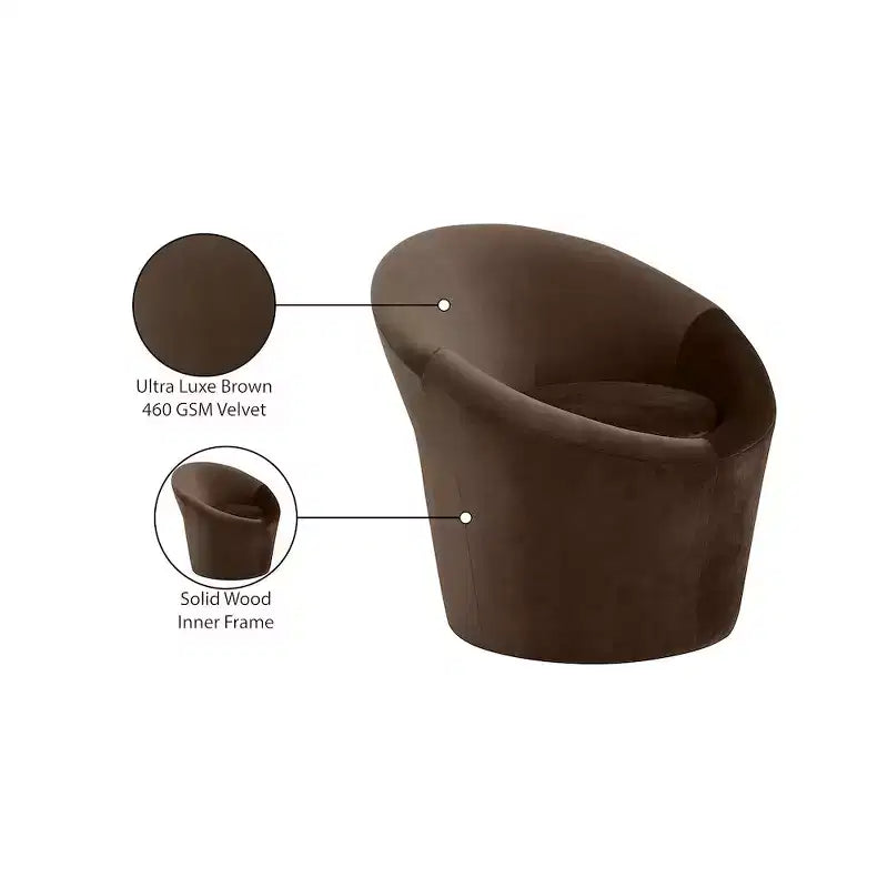 Fauteuil d'appoint Tristan en velours