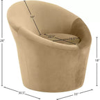 Fauteuil d'appoint Tristan en velours